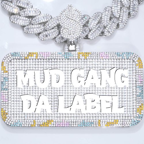 CUSTOM LETTER NECKLACE 3D COLORFUL SQUARE