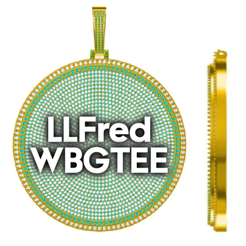 CUSTOM LETTER NECKLACE 3D BIG DISC