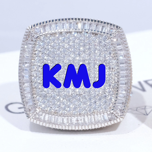 CUSTOM LETTER 3D ICED RING