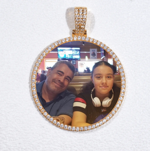 MEDIUM 3D CIRCLE CUSTOM PICTURE PENDANT