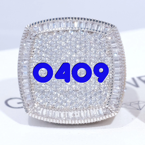 CUSTOM LETTER 3D ICED RING