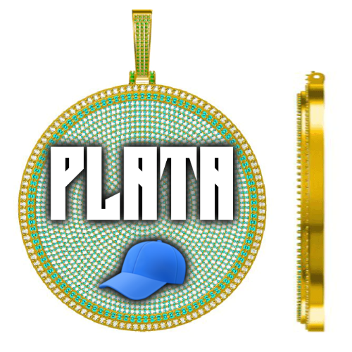 CUSTOM LETTER NECKLACE 3D BIG DISC