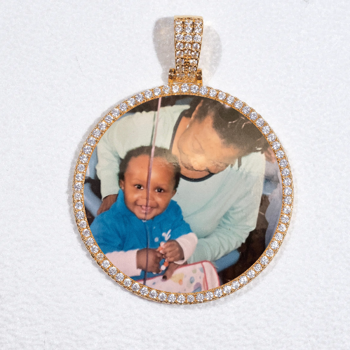 MEDIUM 3D CIRCLE CUSTOM PICTURE PENDANT