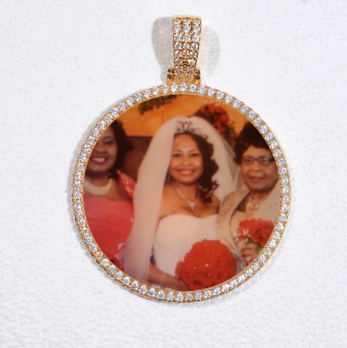 MEDIUM 3D CIRCLE CUSTOM PICTURE PENDANT