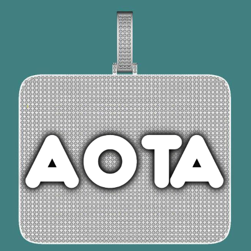 CUSTOM LETTER NECKLACE 3D BIG SQUARE