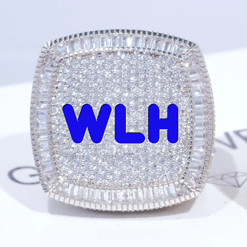 CUSTOM LETTER 3D ICED RING