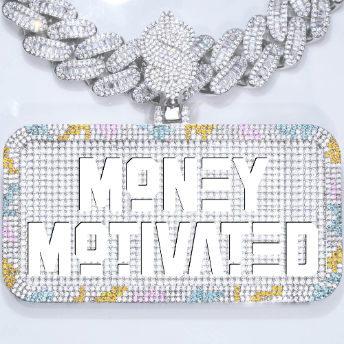 CUSTOM LETTER NECKLACE 3D COLORFUL SQUARE