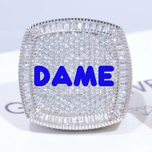 CUSTOM LETTER 3D ICED RING