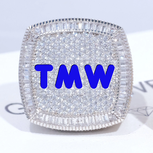 CUSTOM LETTER 3D ICED RING
