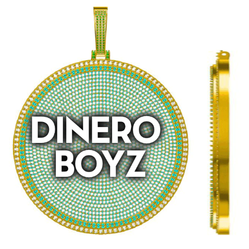 CUSTOM LETTER NECKLACE 3D BIG DISC