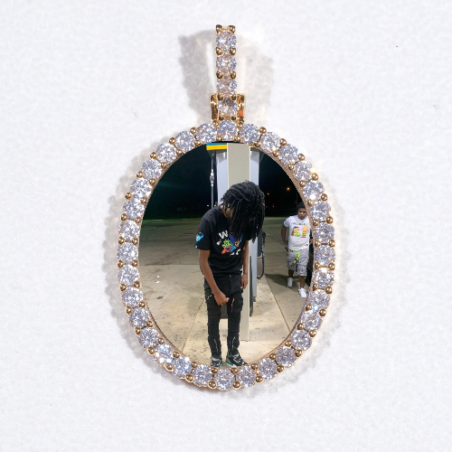 3D Oval Custom Picture Pendant