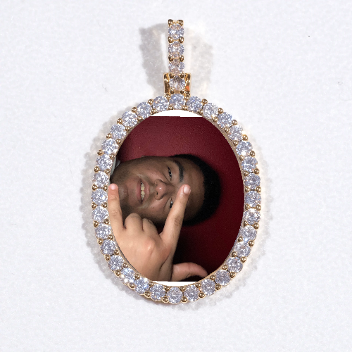 3D Oval Custom Picture Pendant
