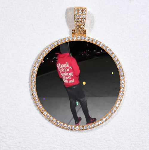 MEDIUM 3D CIRCLE CUSTOM PICTURE PENDANT