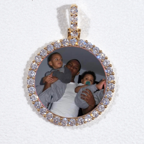 3D CIRCLE CUSTOM PICTURE PENDANT SMALL SIZE