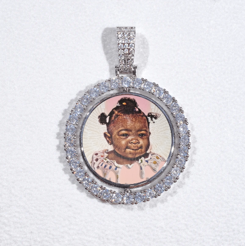 3D Spinning 2-Faced Custom Picture Pendant