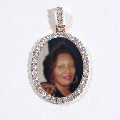 3D Oval Custom Picture Pendant