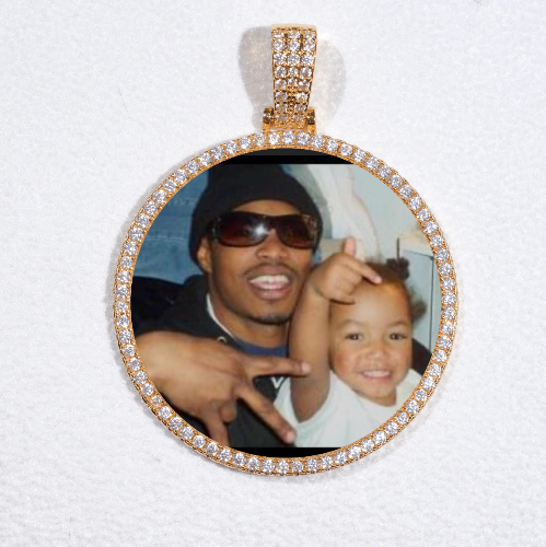 MEDIUM 3D CIRCLE CUSTOM PICTURE PENDANT