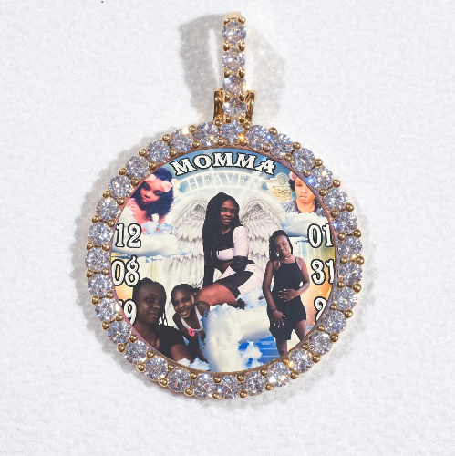 3D CIRCLE CUSTOM PICTURE PENDANT SMALL SIZE