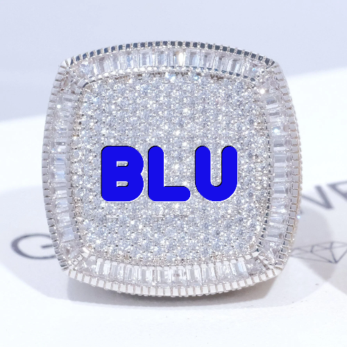 CUSTOM LETTER 3D ICED RING