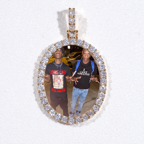3D Oval Custom Picture Pendant