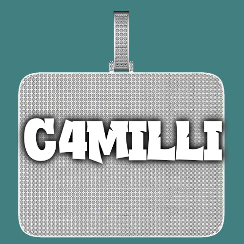 CUSTOM LETTER NECKLACE 3D BIG SQUARE
