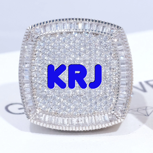 CUSTOM LETTER 3D ICED RING