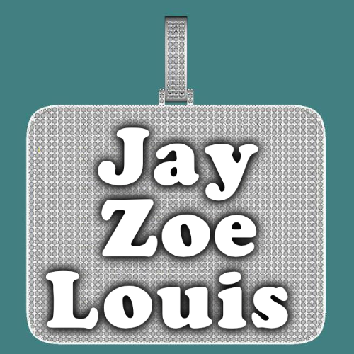 CUSTOM LETTER NECKLACE 3D BIG SQUARE