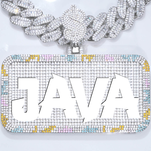 CUSTOM LETTER NECKLACE 3D COLORFUL SQUARE