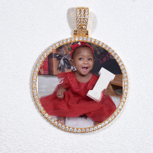 MEDIUM 3D CIRCLE CUSTOM PICTURE PENDANT