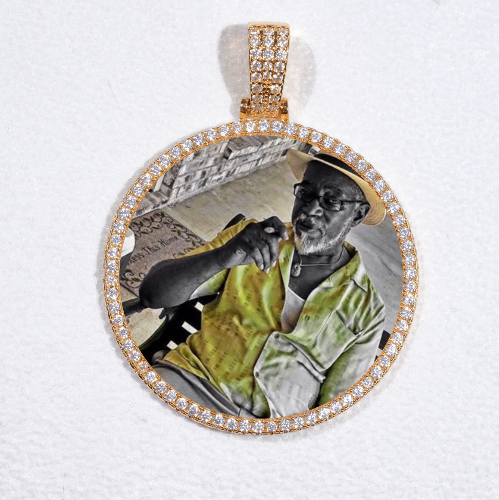 MEDIUM 3D CIRCLE CUSTOM PICTURE PENDANT