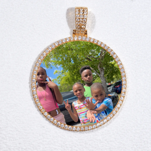 MEDIUM 3D CIRCLE CUSTOM PICTURE PENDANT