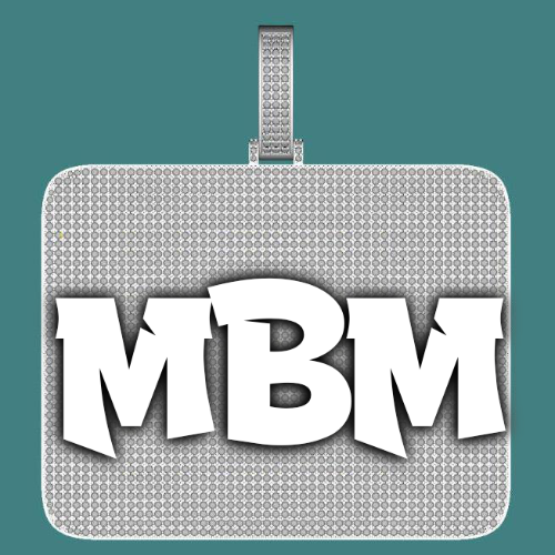 CUSTOM LETTER NECKLACE 3D BIG SQUARE