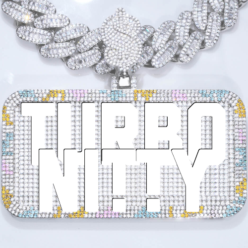 CUSTOM LETTER NECKLACE 3D COLORFUL SQUARE