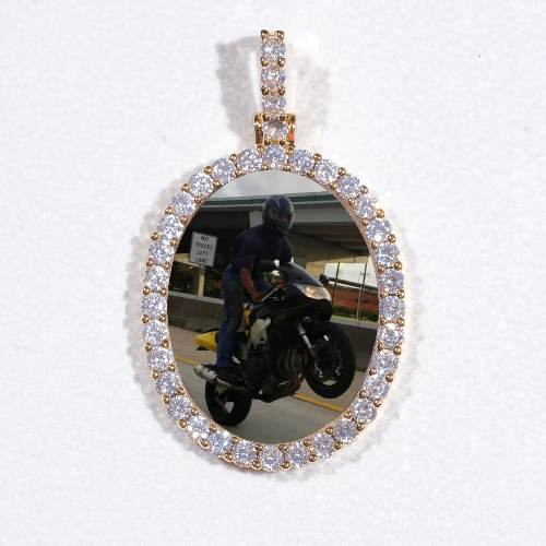 3D Oval Custom Picture Pendant