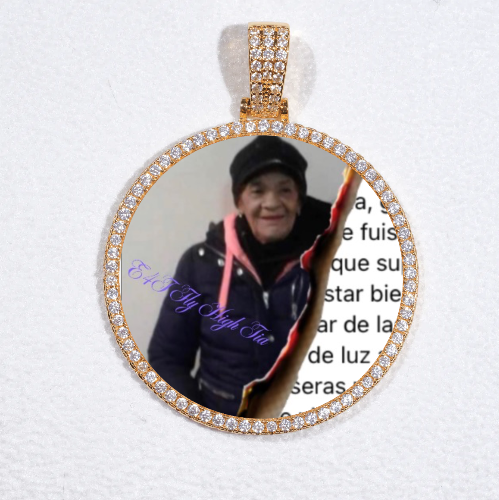 MEDIUM 3D CIRCLE CUSTOM PICTURE PENDANT