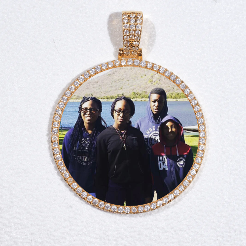 MEDIUM 3D CIRCLE CUSTOM PICTURE PENDANT