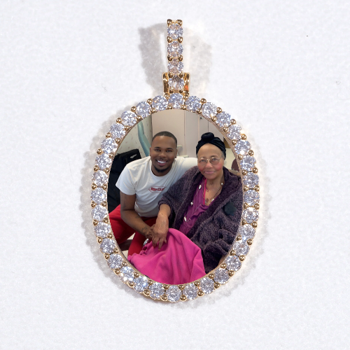 3D Oval Custom Picture Pendant