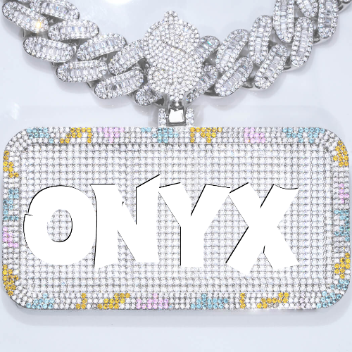 CUSTOM LETTER NECKLACE 3D COLORFUL SQUARE