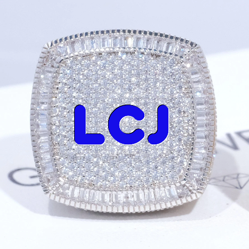 CUSTOM LETTER 3D ICED RING
