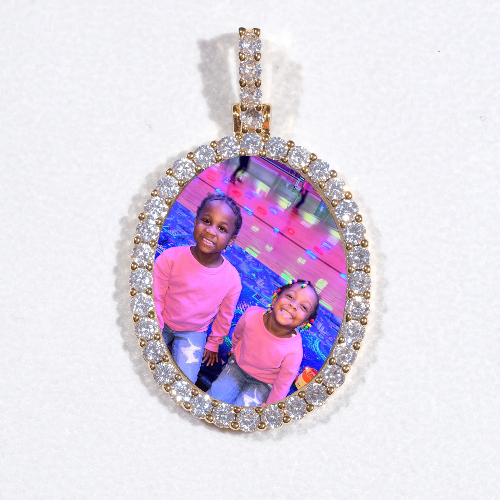 3D Oval Custom Picture Pendant
