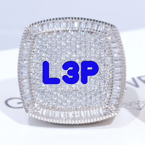 CUSTOM LETTER 3D ICED RING