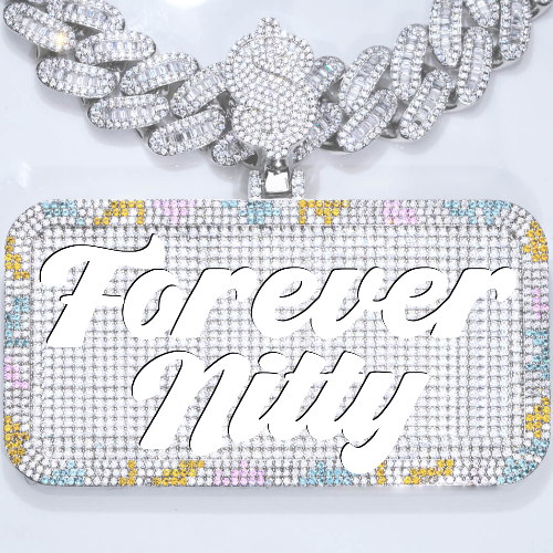 CUSTOM LETTER NECKLACE 3D COLORFUL SQUARE