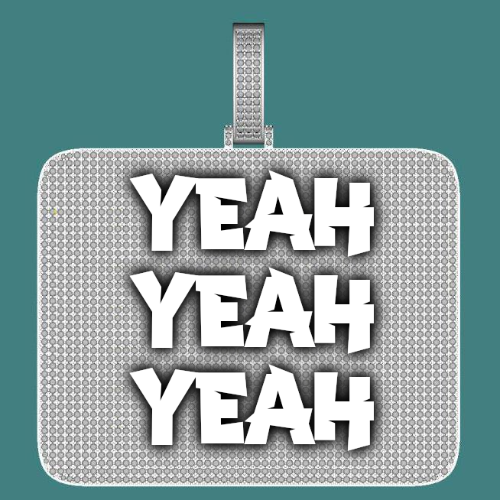 CUSTOM LETTER NECKLACE 3D BIG SQUARE