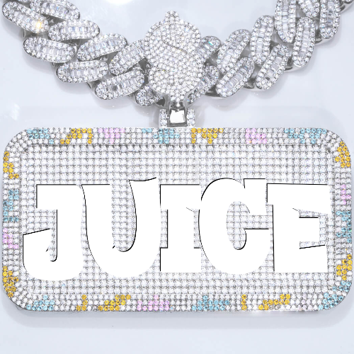 CUSTOM LETTER NECKLACE 3D COLORFUL SQUARE