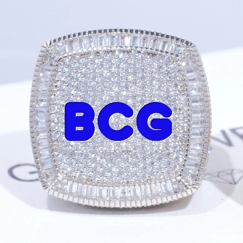 CUSTOM LETTER 3D ICED RING