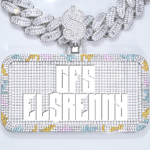 CUSTOM LETTER NECKLACE 3D COLORFUL SQUARE