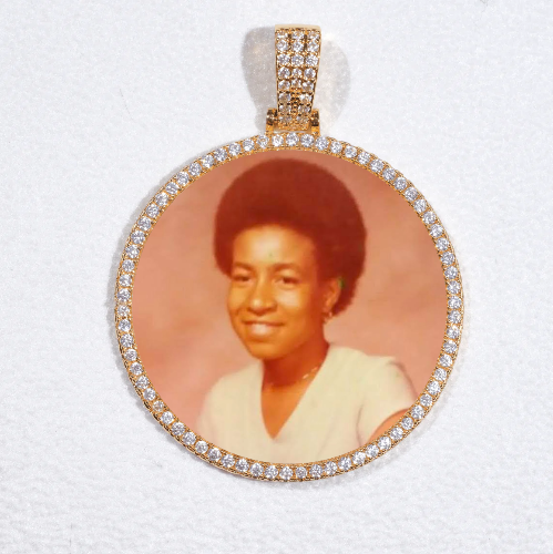 MEDIUM 3D CIRCLE CUSTOM PICTURE PENDANT