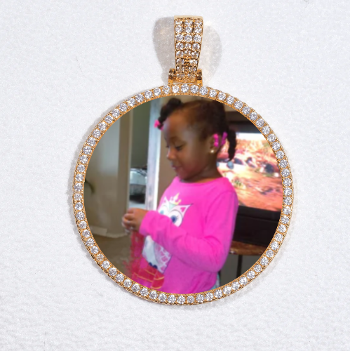 MEDIUM 3D CIRCLE CUSTOM PICTURE PENDANT