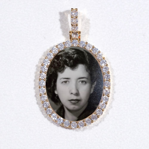 3D Oval Custom Picture Pendant