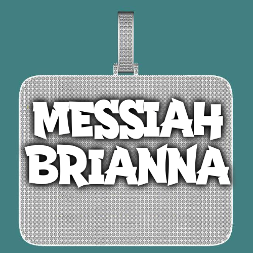 CUSTOM LETTER NECKLACE 3D BIG SQUARE
